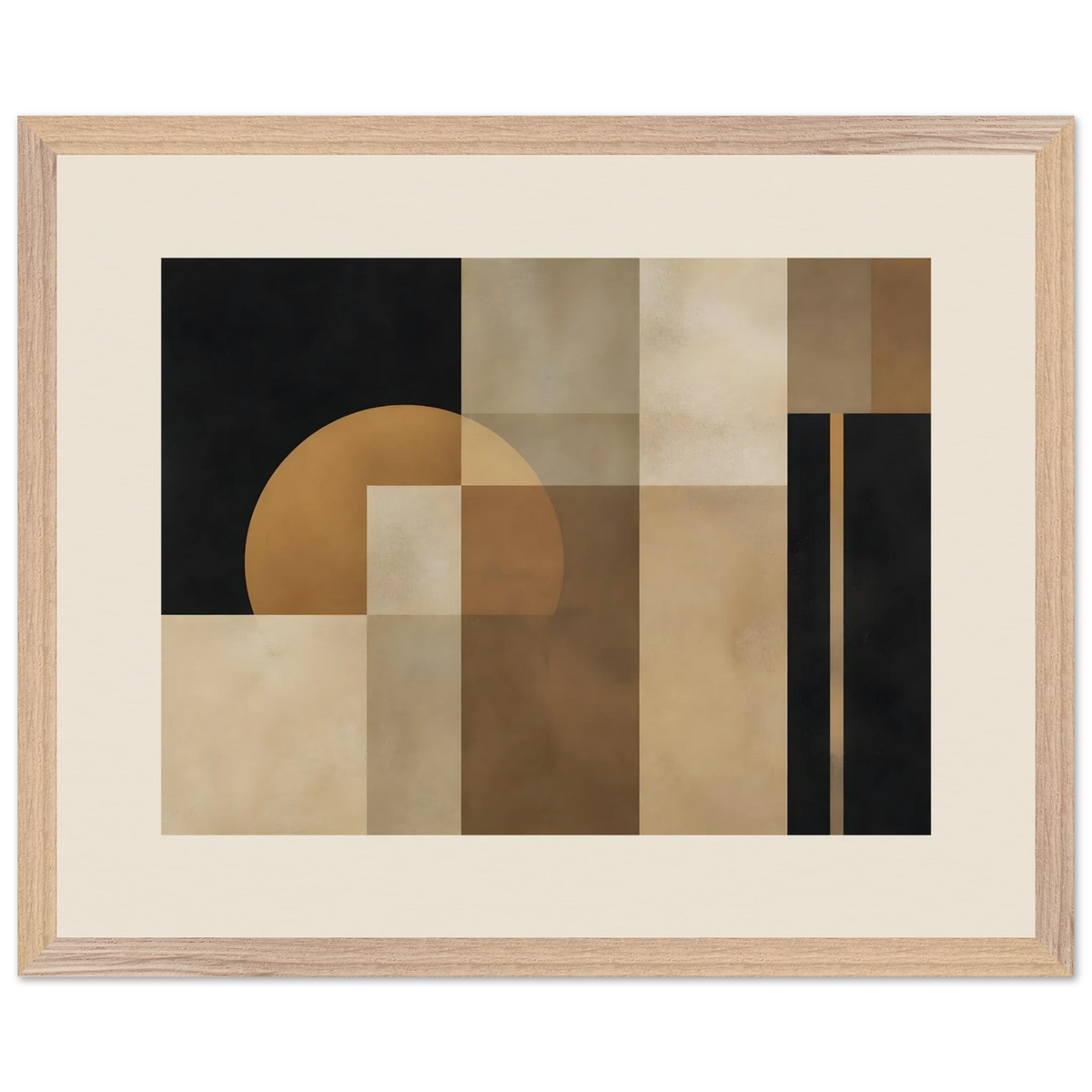 Bronze Architecture: geometric abstract, oxidized metal and texture. Framed fine art print by The Light Stays.