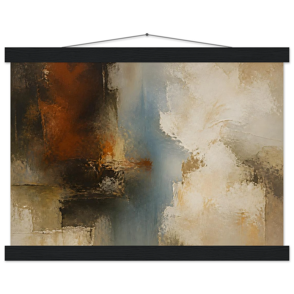 Golden Night: moon and night. Fine art poster.