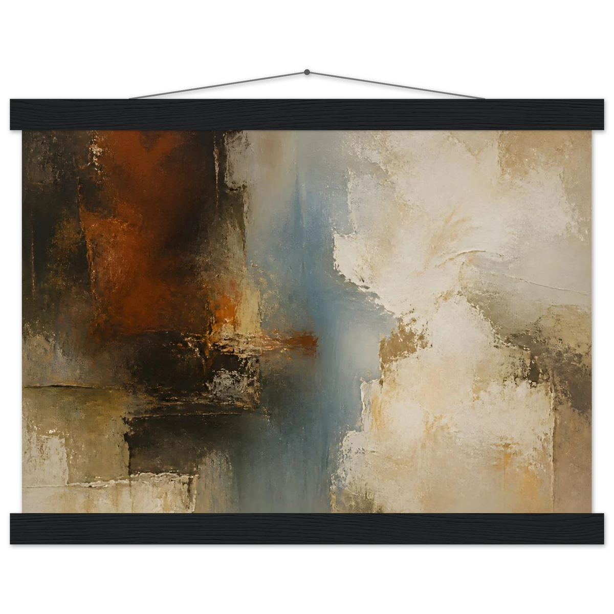 Golden Night: moon and night. Fine art poster.