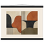 Compass and Clay: geometric abstract, clay and curves. Museum-quality fine art poster.