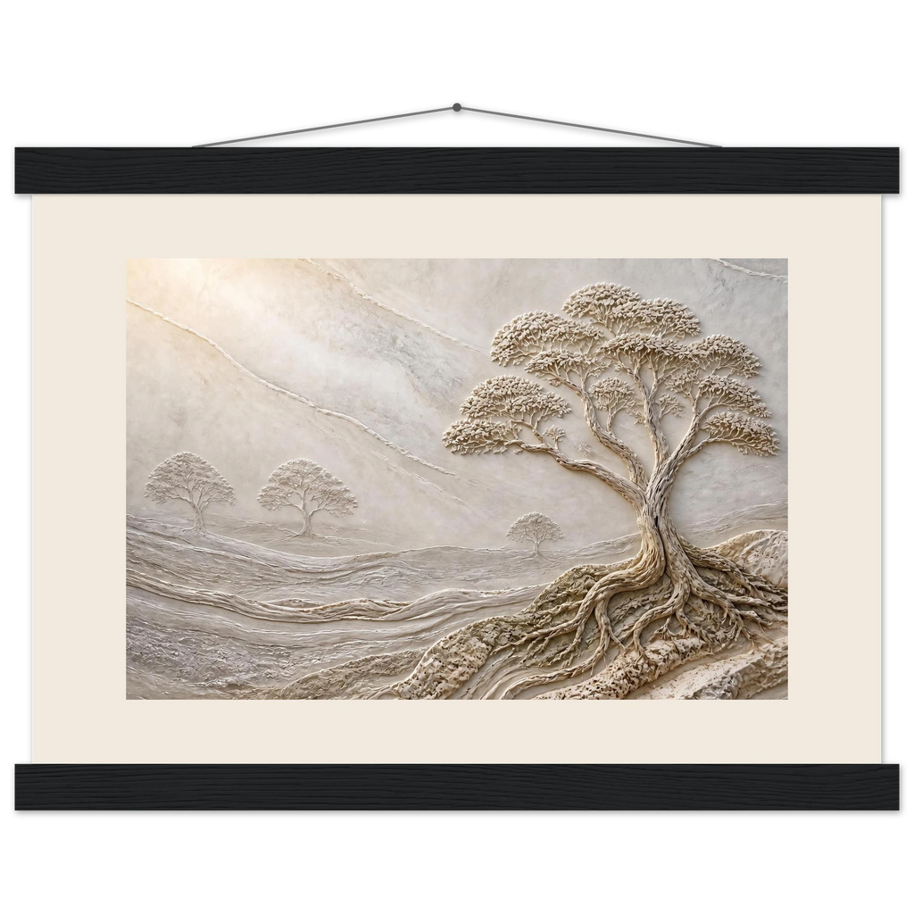 Old Growth: petra and herbarium. Fine art poster, alternate frame and size.