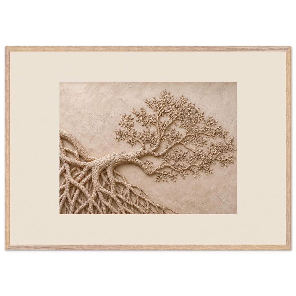 Root Lattice: petra and herbarium. Museum-quality framed fine art print.