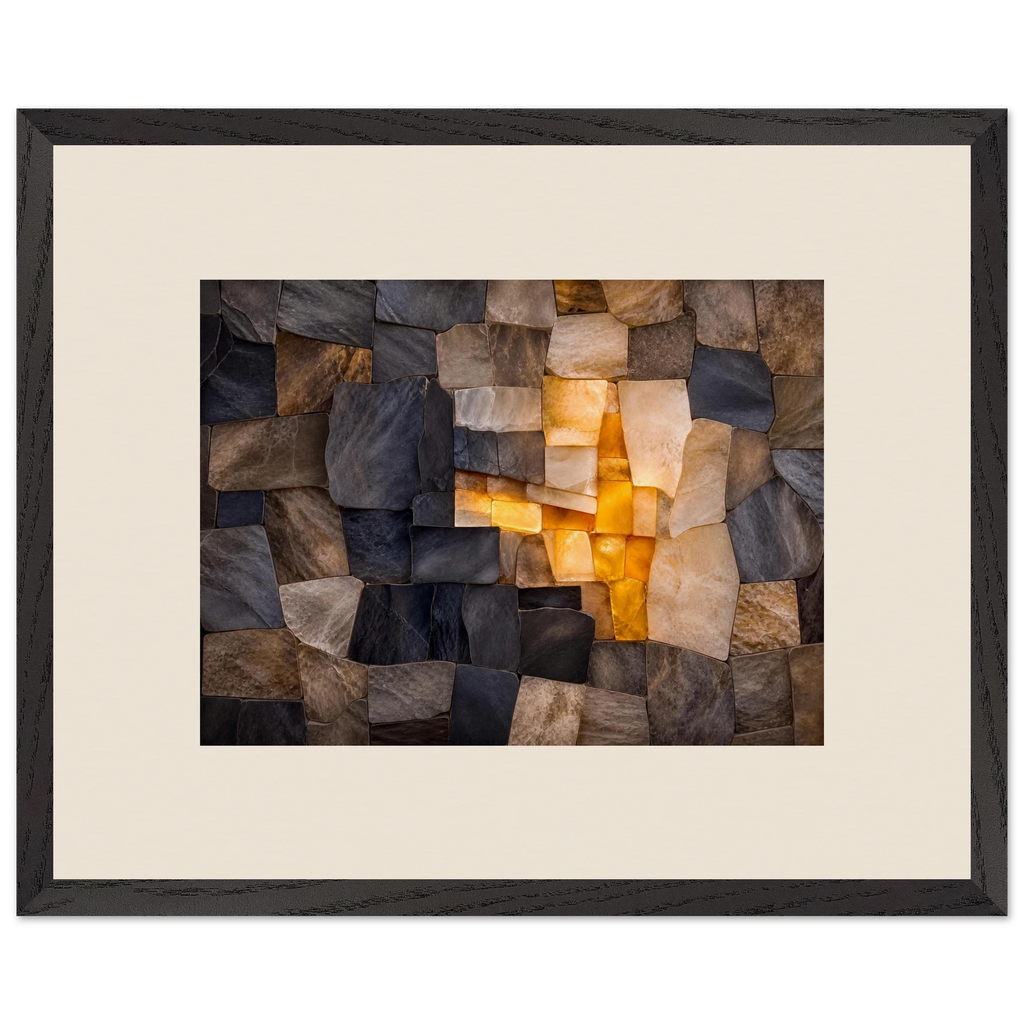 Citrine Seam: lumen and siena. Museum-quality framed fine art print.