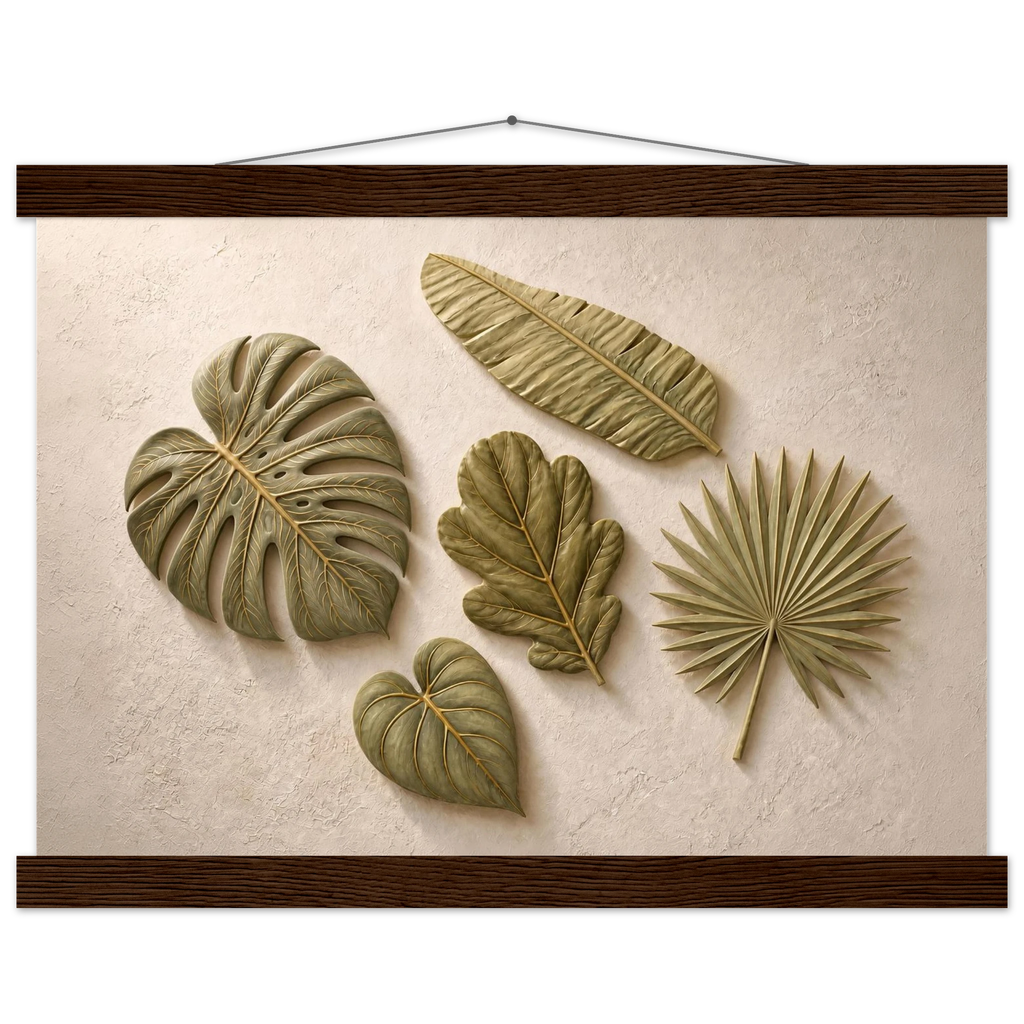 Green Constellation: botanical, green and loose rhythm. Fine art poster by The Light Stays.