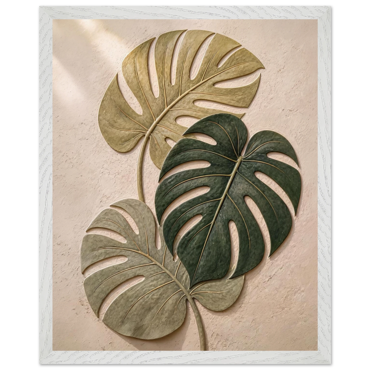 Stone Monstera: botanical and nature. Framed fine art print by The Light Stays.
