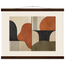Compass and Clay: geometric abstract, clay and curves. Museum-quality fine art poster.