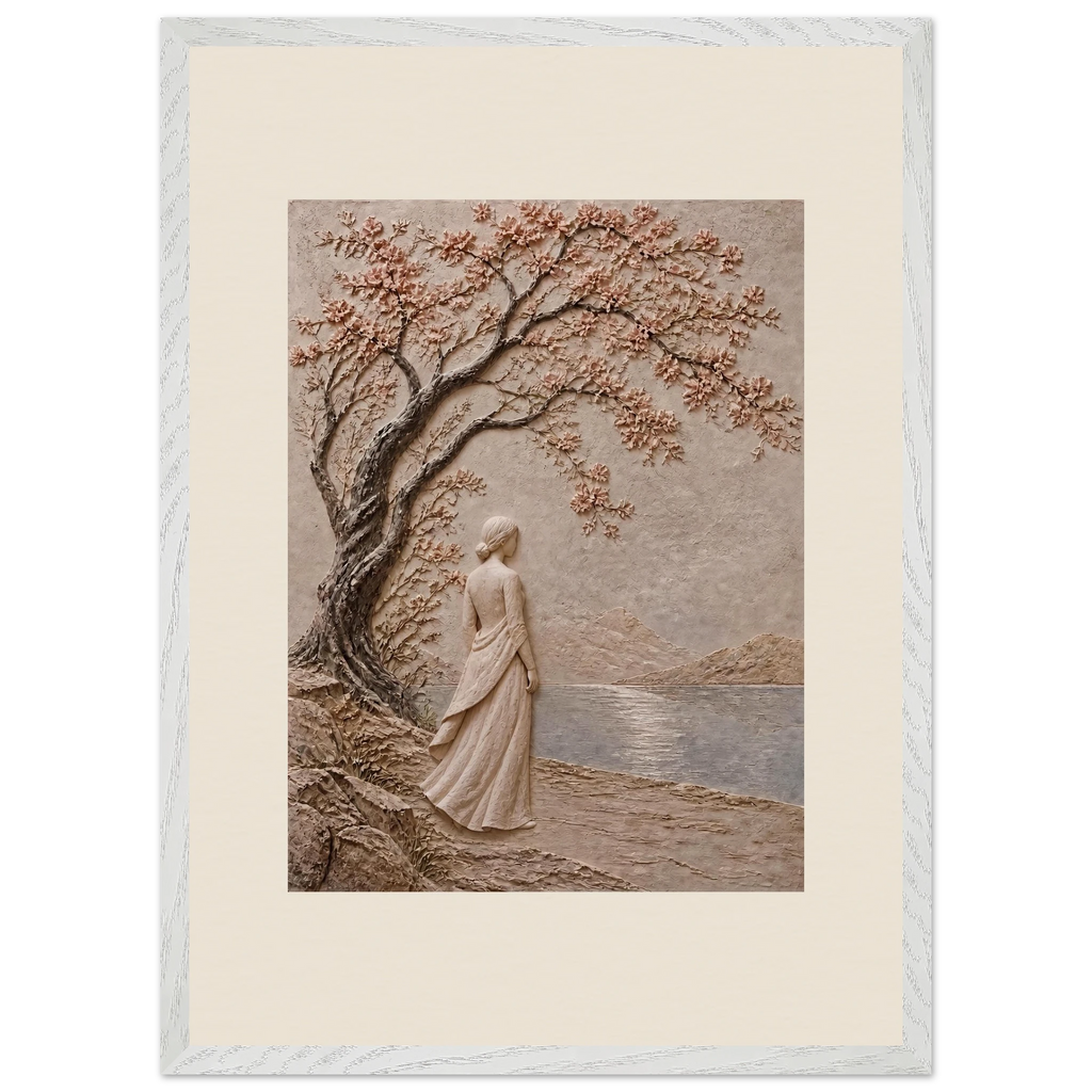 Spring Walk, petra and flora. Archival framed fine art print shown framed.