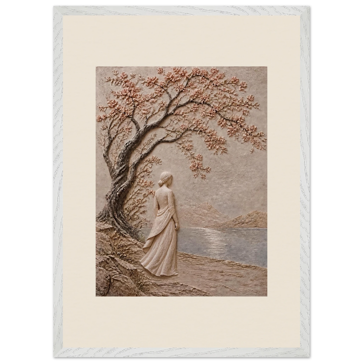Spring Walk, petra and flora. Archival framed fine art print shown framed.