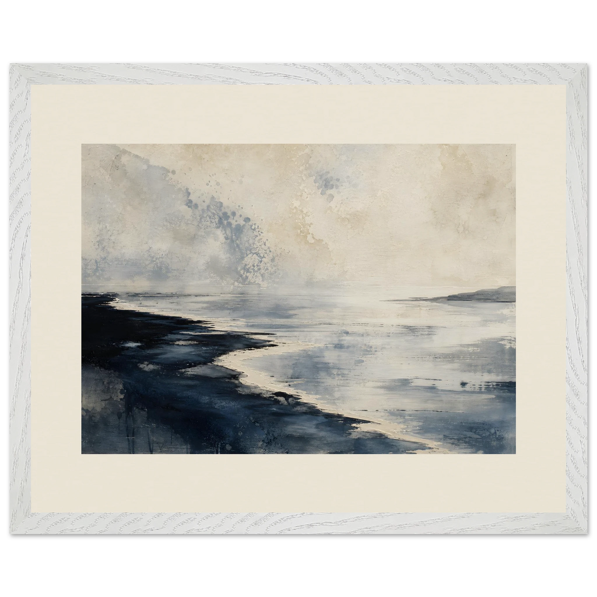 Tidal Ink: sea and coastal landscape. Museum-quality framed fine art print.