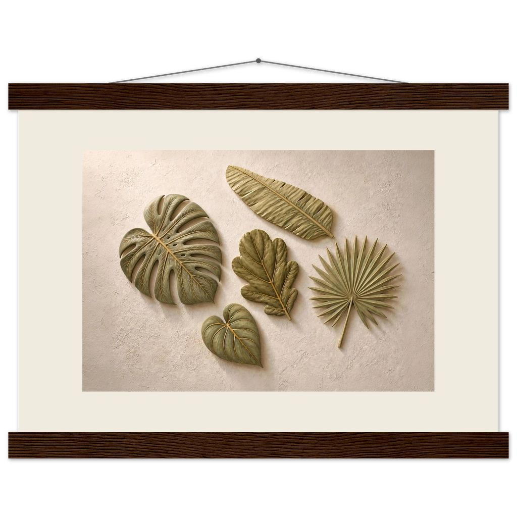 Green Constellation: botanical, green and loose rhythm. Fine art poster by The Light Stays.