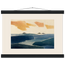 Amber and Indigo: abstract, coastline and color field. Museum-quality fine art poster.