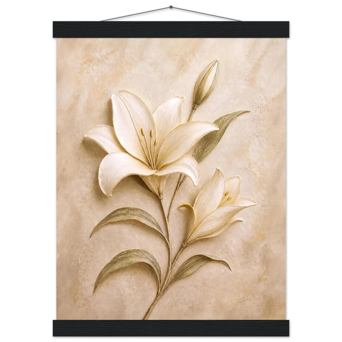 Alabaster Lily: flowers and botanical. Fine art poster by The Light Stays.