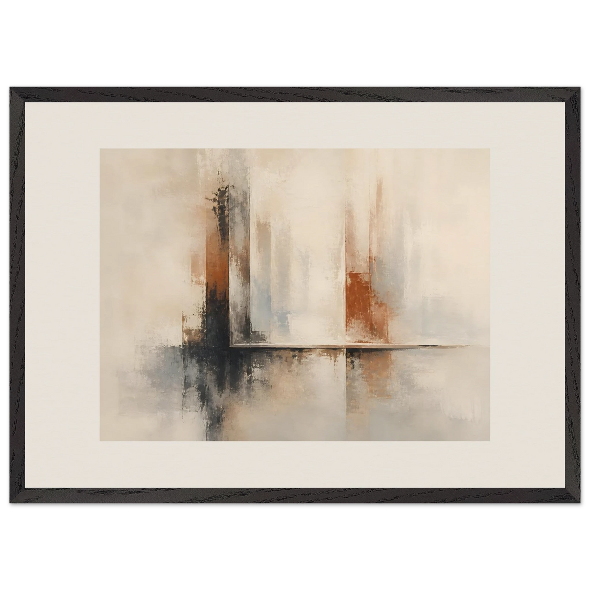 Mineral Threshold, architecture, geometry and rust. Archival framed fine art print shown framed.