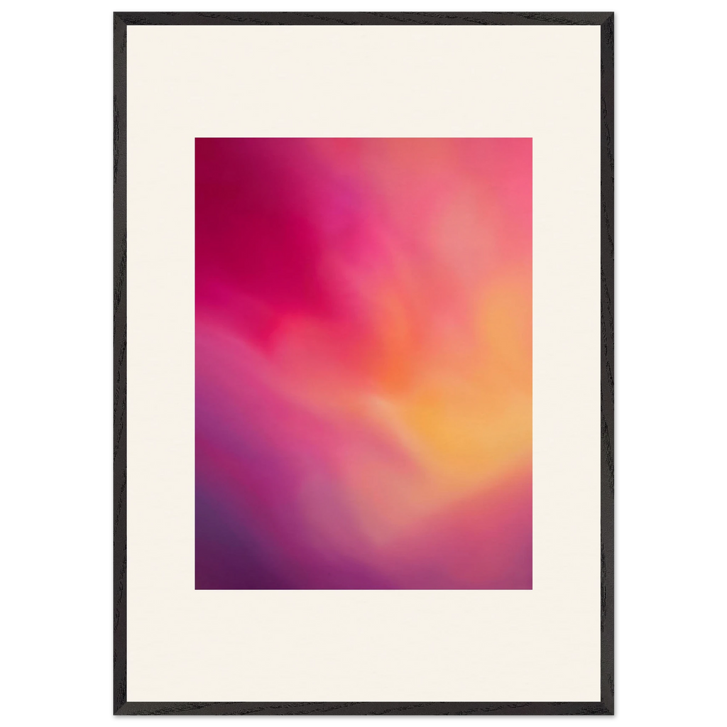 Magenta Plume, gradient, magenta and movement. Archival framed fine art print shown framed.