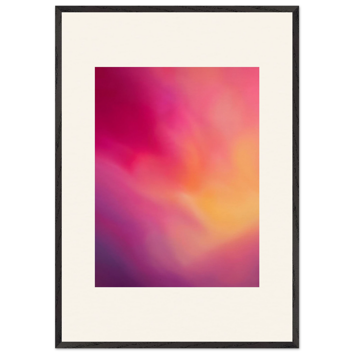 Magenta Plume, gradient, magenta and movement. Archival framed fine art print shown framed.