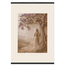 Old Friend, impasto, figure and companion tree. Archival fine art poster shown framed.