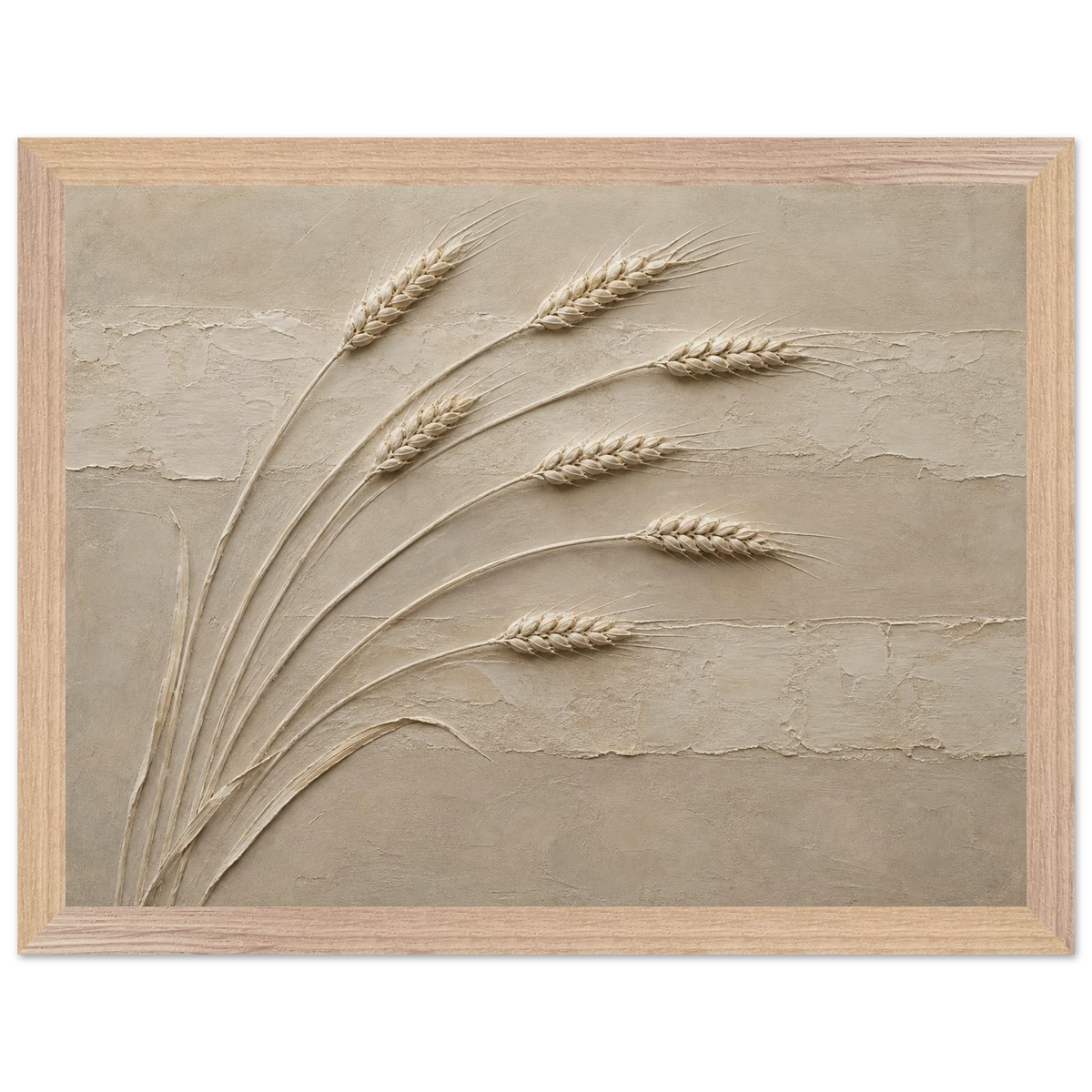Wheat in Relief: faith, texture and botanical. Framed fine art print by The Light Stays.