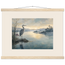 Heron at Dawn: japanese art and japandi. Museum-quality fine art poster.