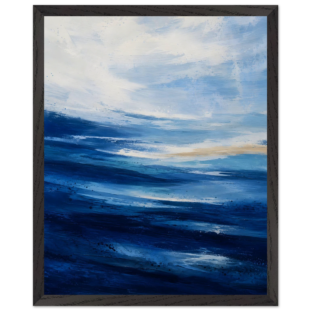 Atlantic Blue: coastline, ocean and texture. Framed fine art print by The Light Stays.