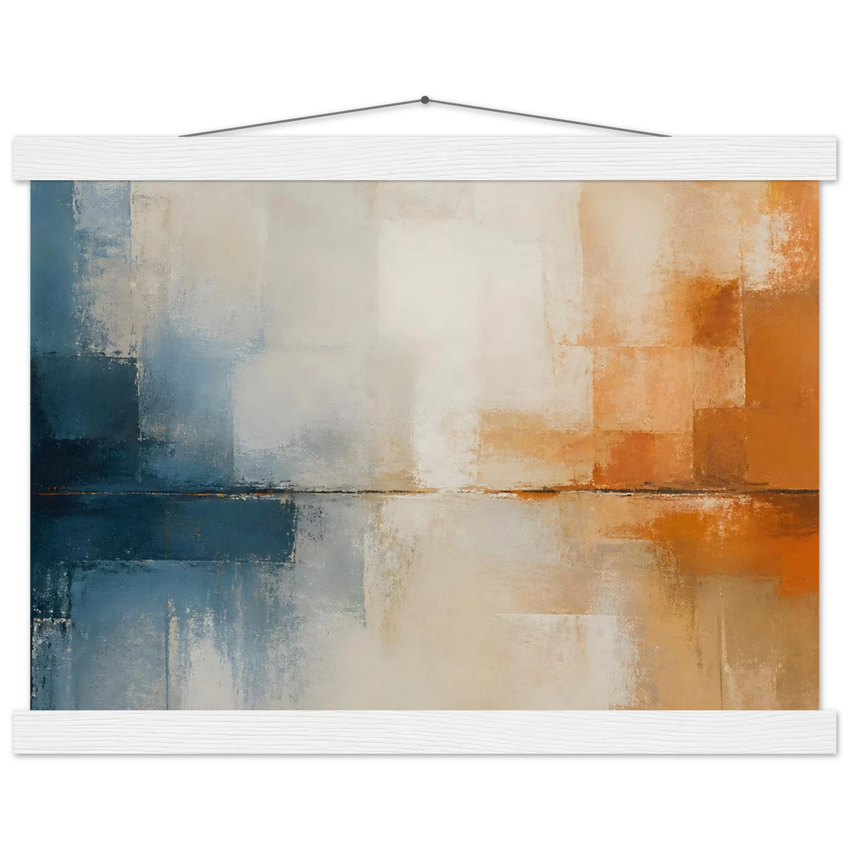 Architectural Rust: abstract, mineral texture and oxidized tones. Fine art poster with wooden hanger by The Light Stays.