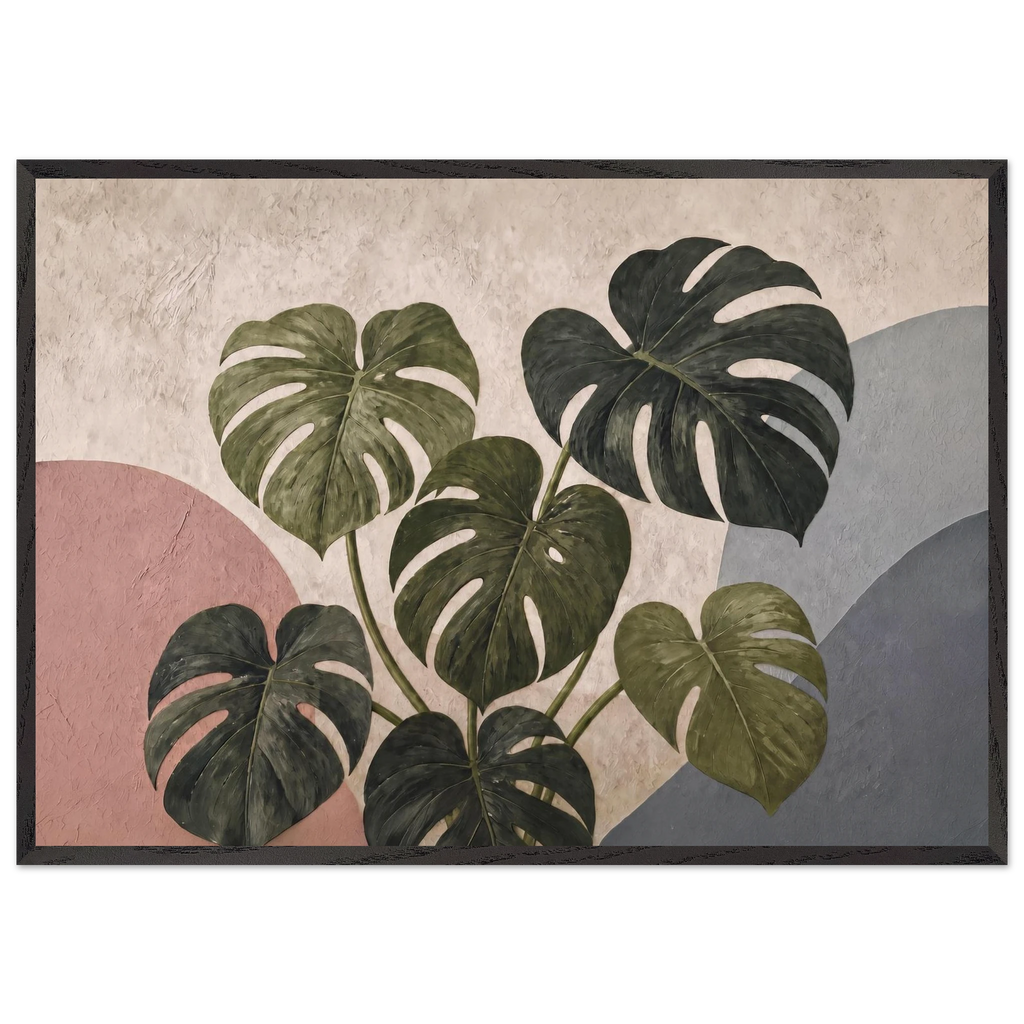 Monstera Sun: botanical and nature. Museum-quality framed fine art print.