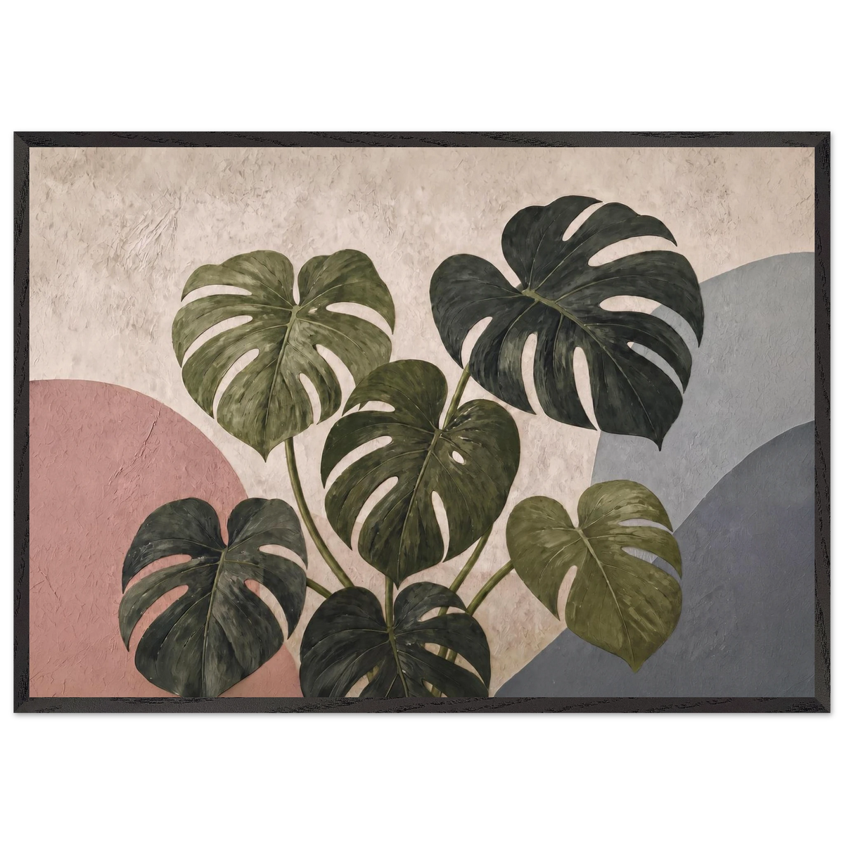 Monstera Sun: botanical and nature. Museum-quality framed fine art print.