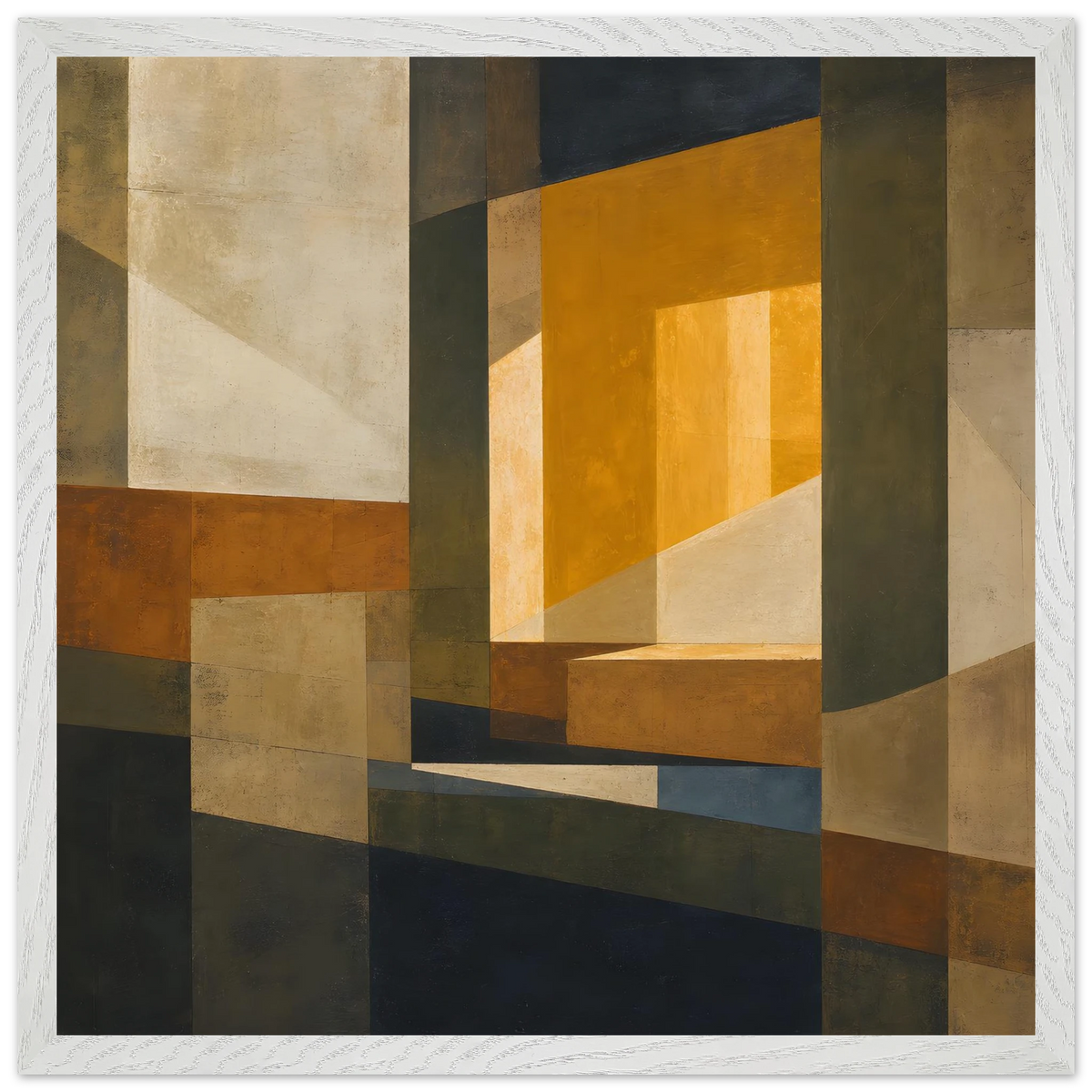 Ochre Window: architecture, mediterranean and earth tones. Framed fine art print by The Light Stays.