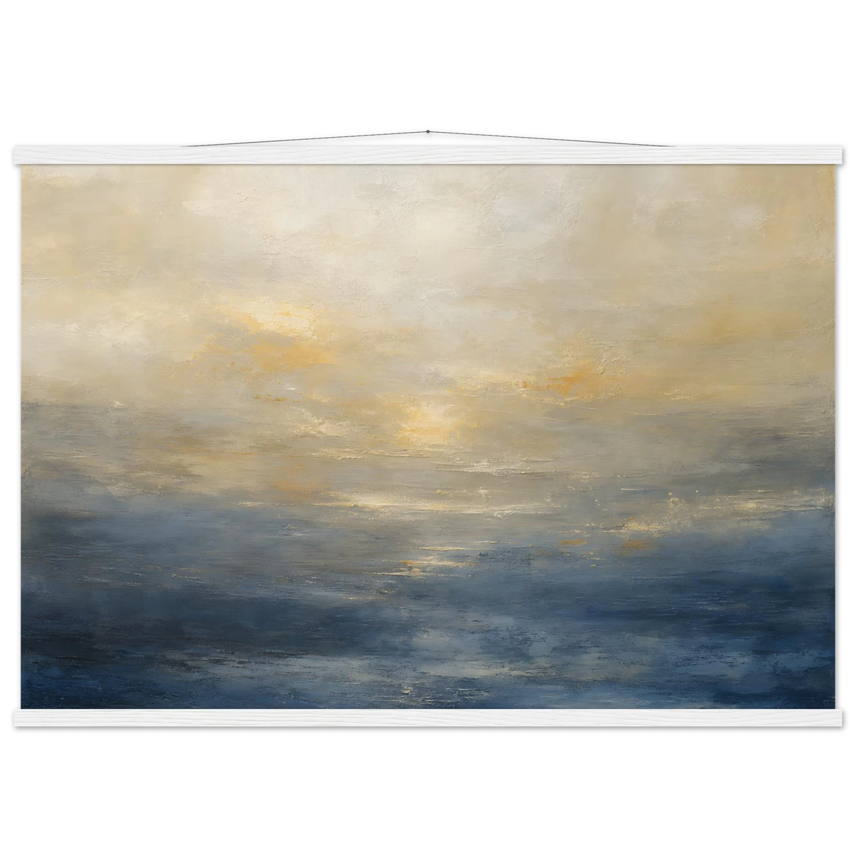 Golden Sea Mist: sea and coastal landscape. Fine art poster by The Light Stays.