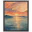 Setouchi Peach Dawn: riviera and japandi. Framed fine art print by The Light Stays.