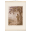 Old Friend, impasto, figure and companion tree. Archival fine art poster shown framed.