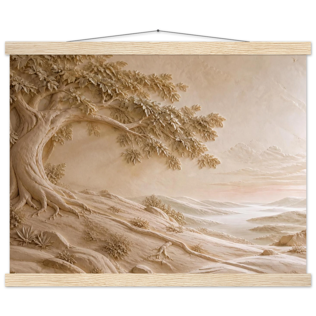 Sandstone Dawn: lumen and siena. Fine art poster by The Light Stays.