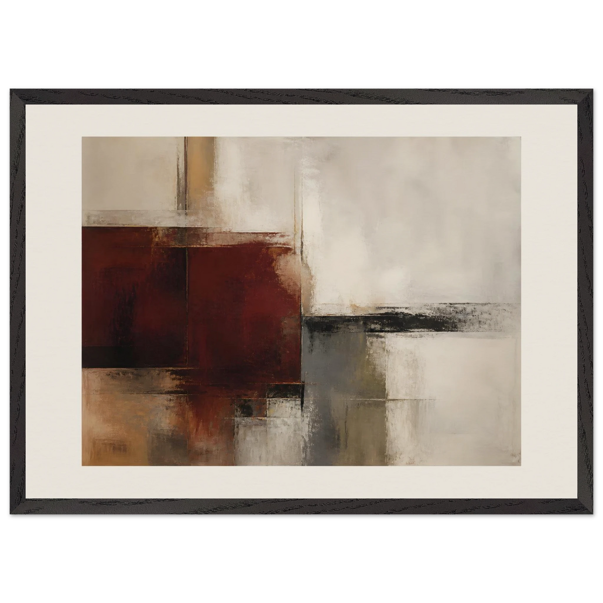 Deep Crimson: abstract, red and color field. Framed fine art print by The Light Stays.