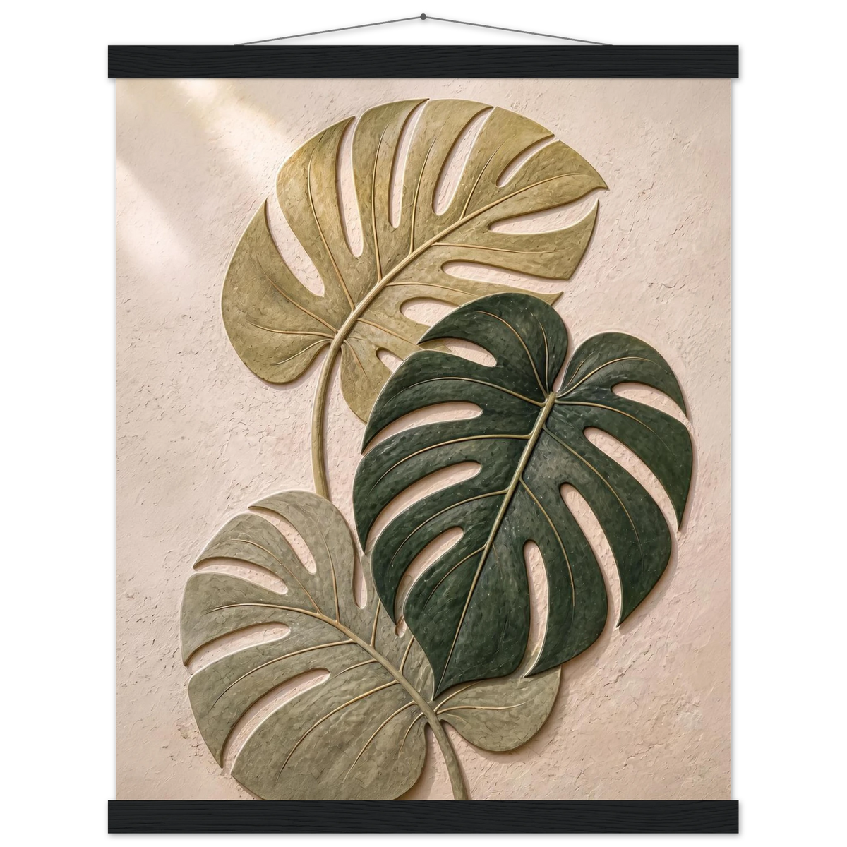 Stone Monstera: botanical and nature. Fine art poster by The Light Stays.