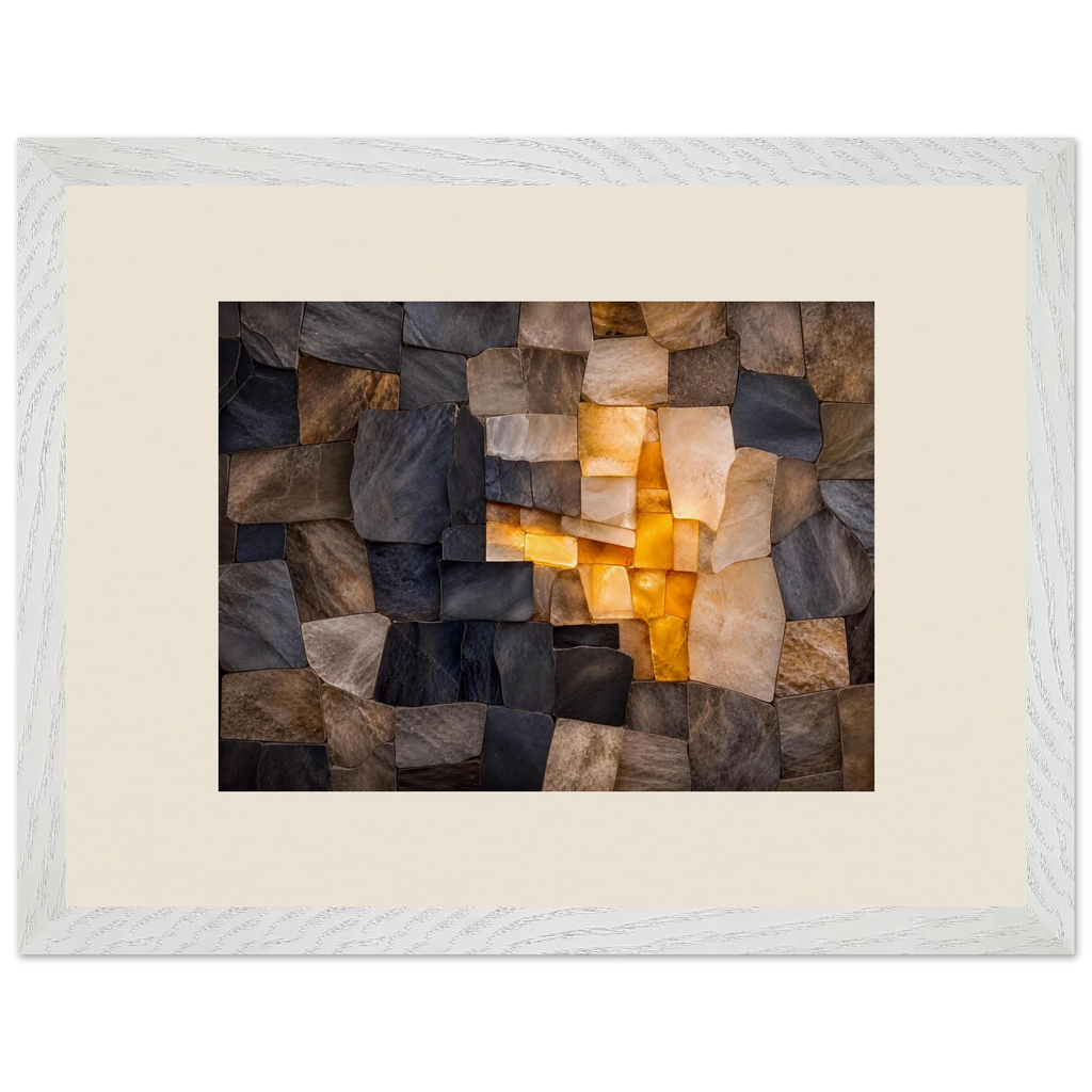 Citrine Seam: lumen and siena. Museum-quality framed fine art print.