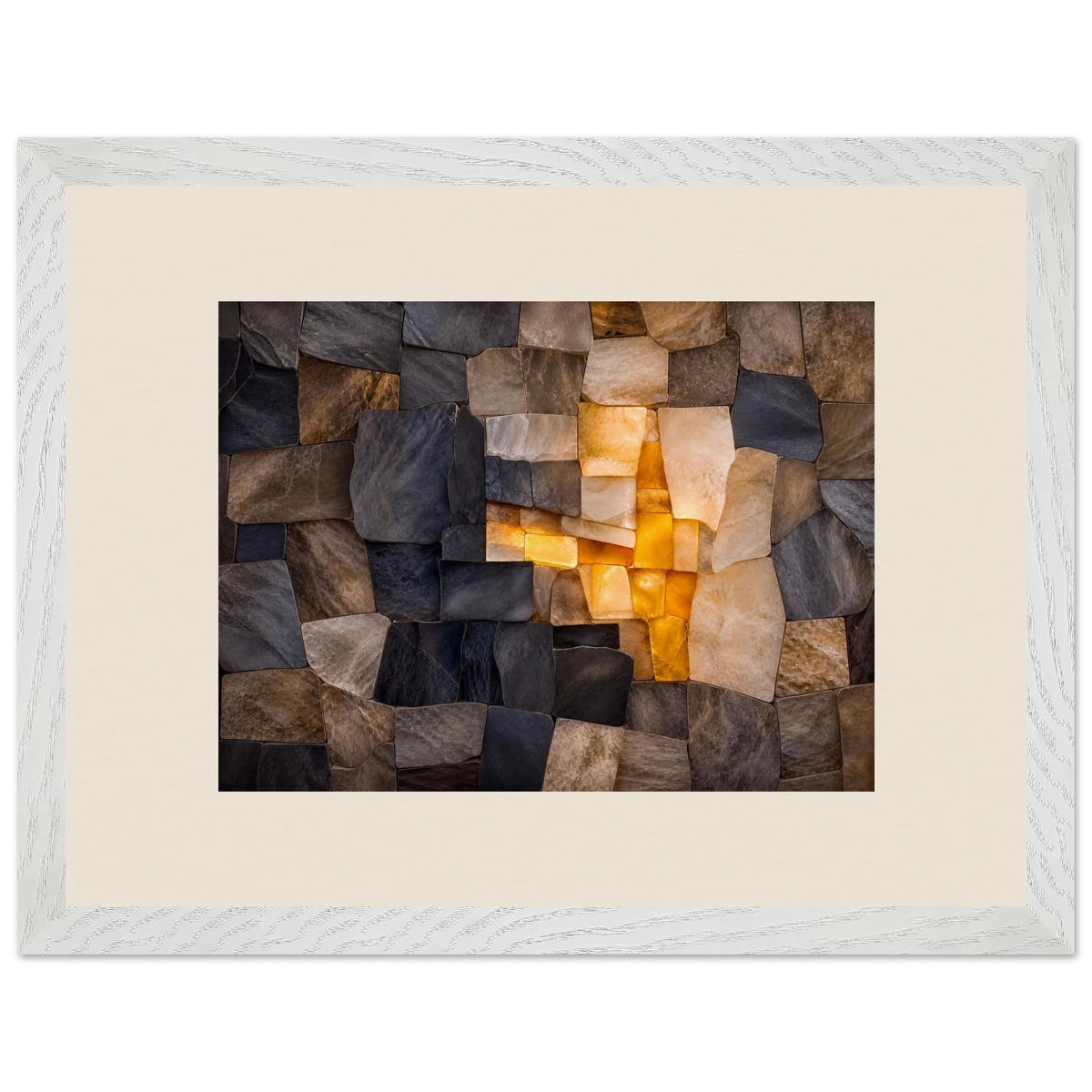Citrine Seam: lumen and siena. Museum-quality framed fine art print.