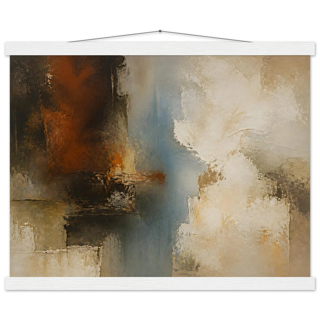 Golden Night, moon and night. Archival fine art poster shown framed.