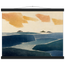 Amber and Indigo: abstract, coastline and color field. Museum-quality fine art poster.
