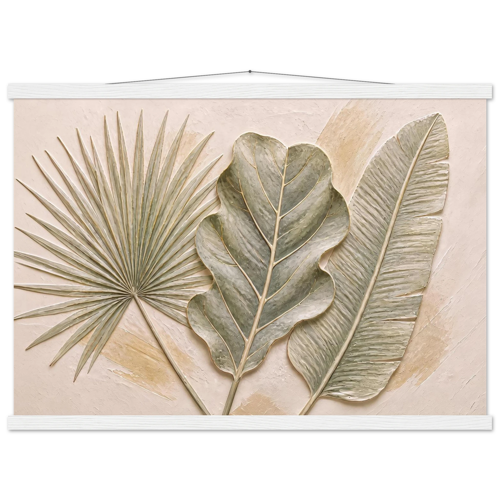 Three Leaves: botanical and nature. Fine art poster by The Light Stays.