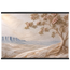Cliffside Bloom: petra and flora. Museum-quality fine art poster.