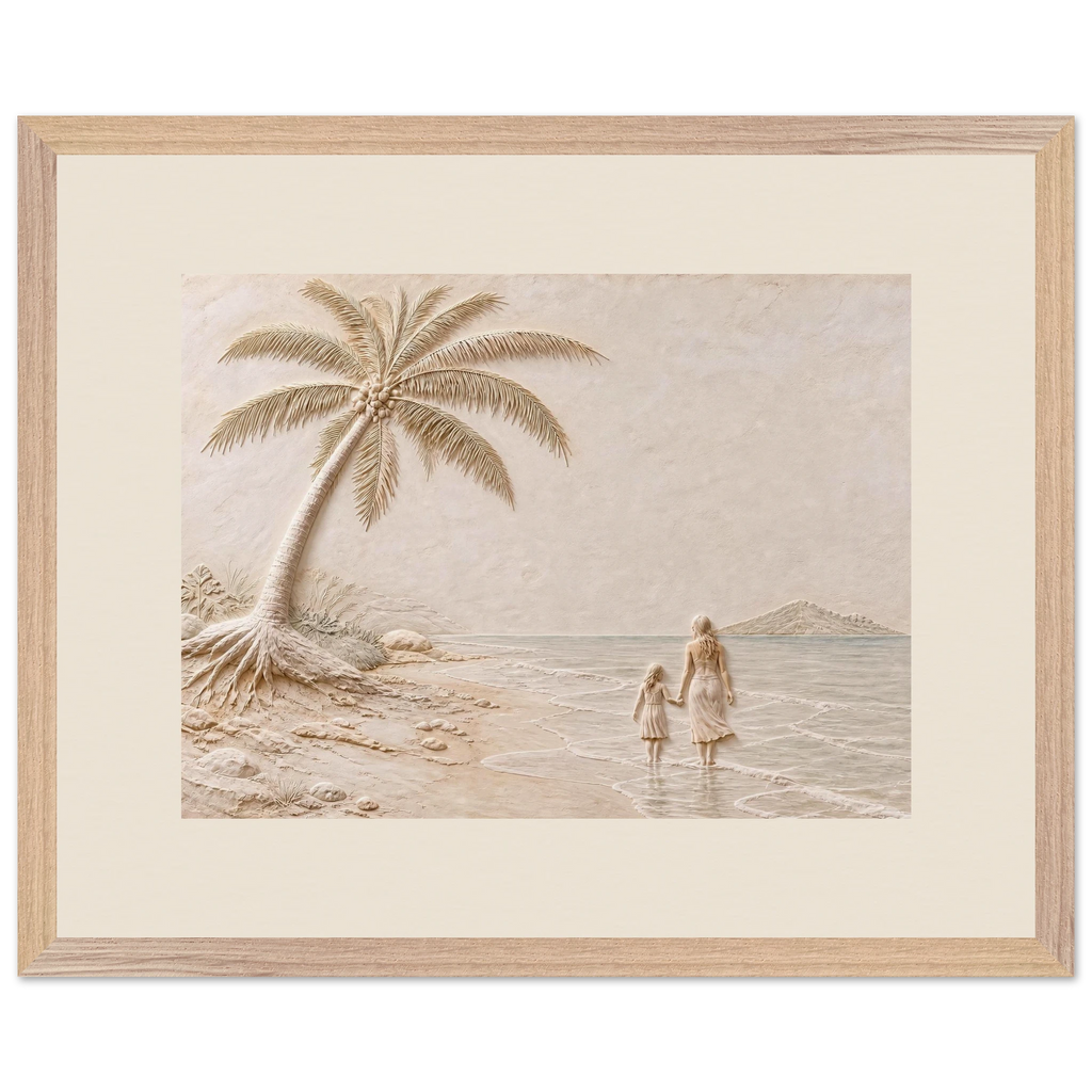 First Tide, sea and coastal landscape. Archival framed fine art print shown framed.