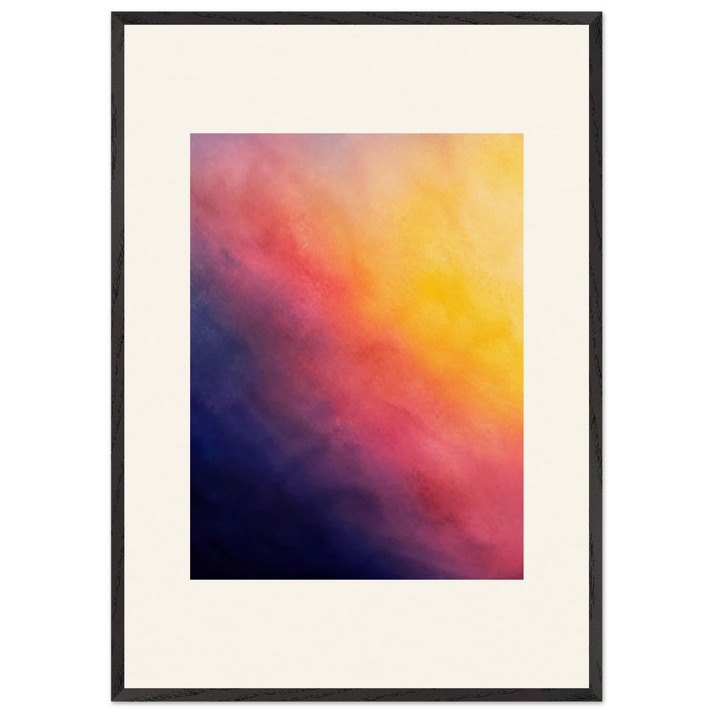 Turquoise and Gold: gradient, night and morning. Framed fine art print by The Light Stays.