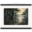 Cypress Passage, japanese art and japandi. Archival fine art poster shown framed.