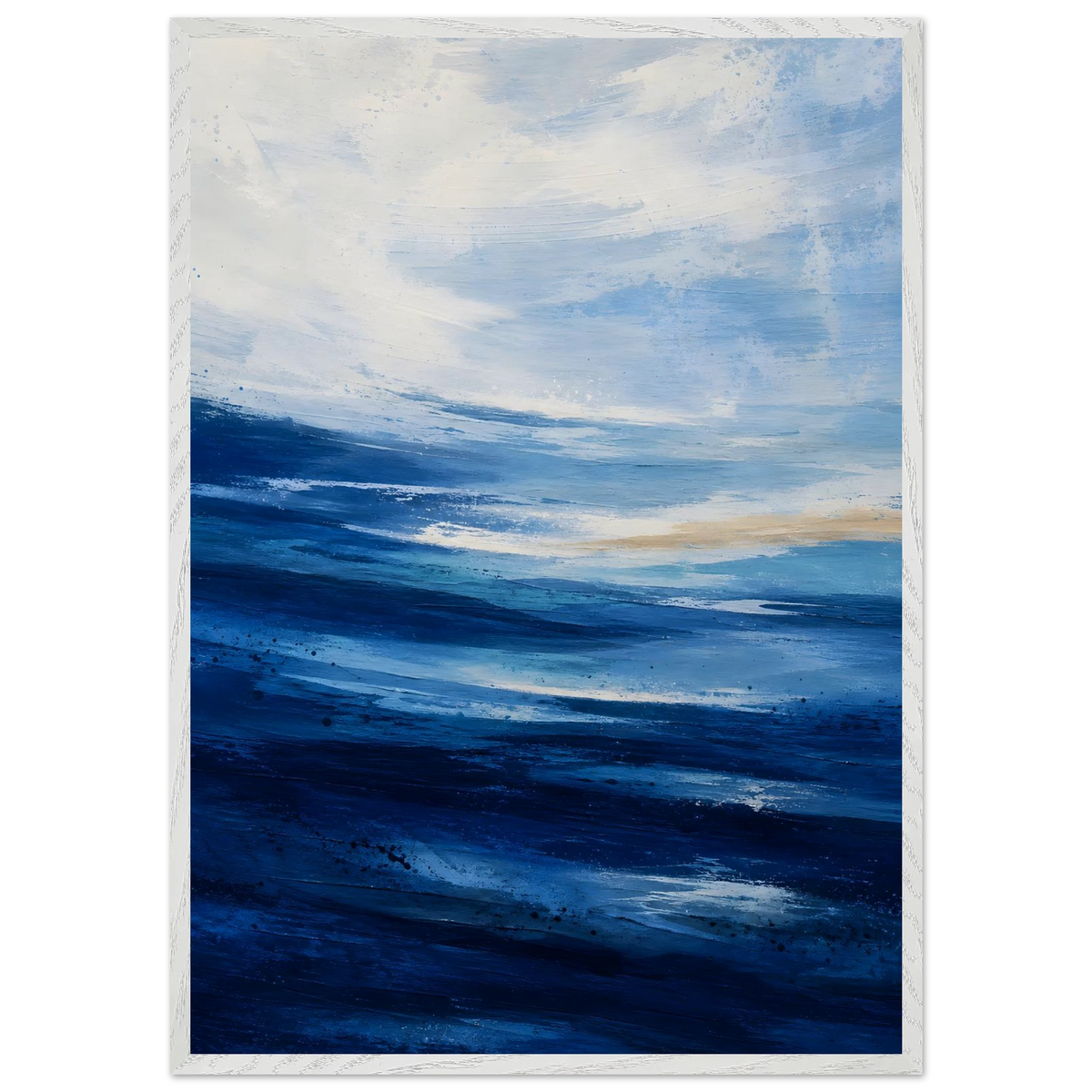 Atlantic Blue: coastline, ocean and texture. Framed fine art print by The Light Stays.