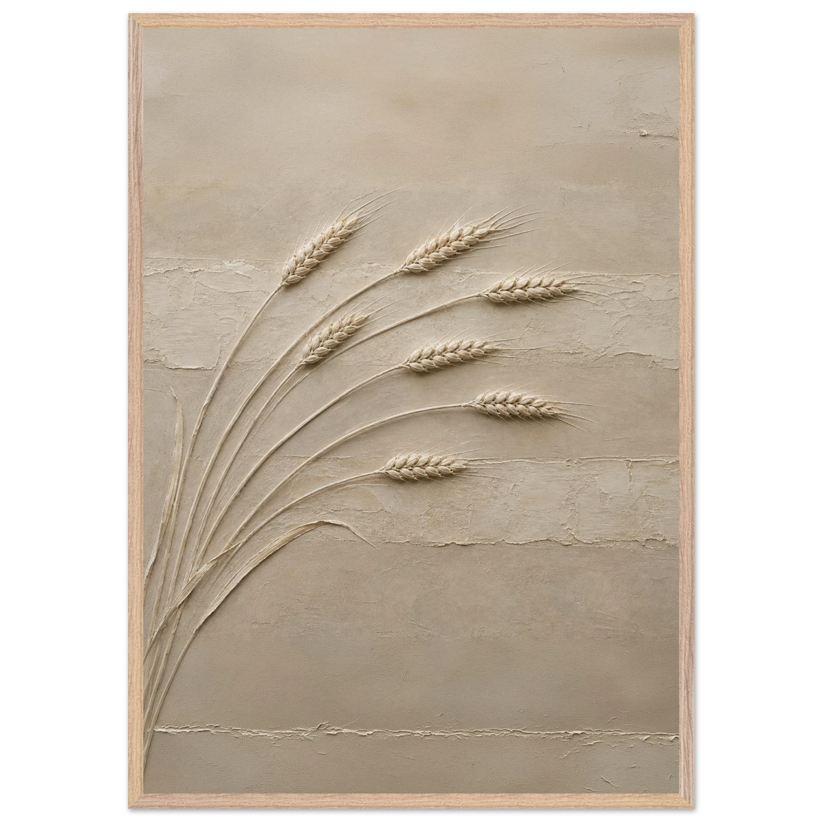 Wheat in Relief: faith, texture and botanical. Framed fine art print by The Light Stays.