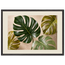 Four Greens, leaves, vivid green and impasto. Archival framed fine art print shown framed.