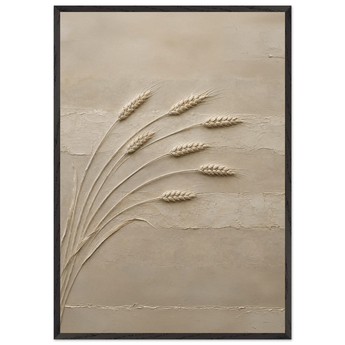 Wheat in Relief: faith, texture and botanical. Framed fine art print by The Light Stays.