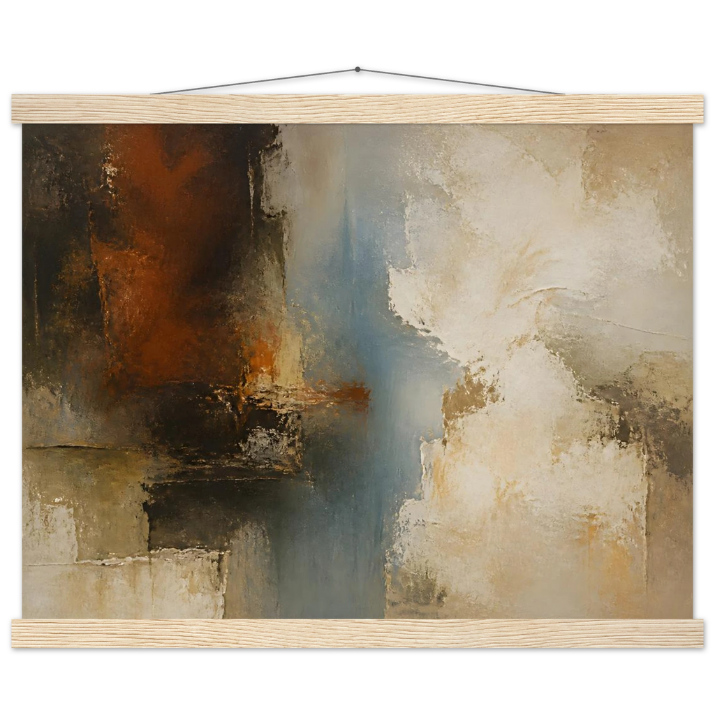Golden Night: moon and night. Museum-quality fine art poster.
