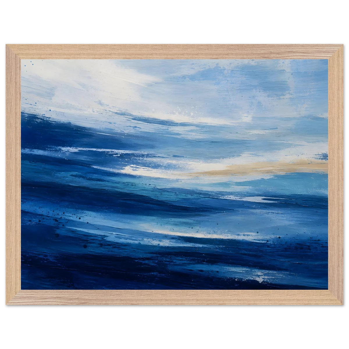 Atlantic Blue: coastline, ocean and texture. Framed fine art print by The Light Stays.