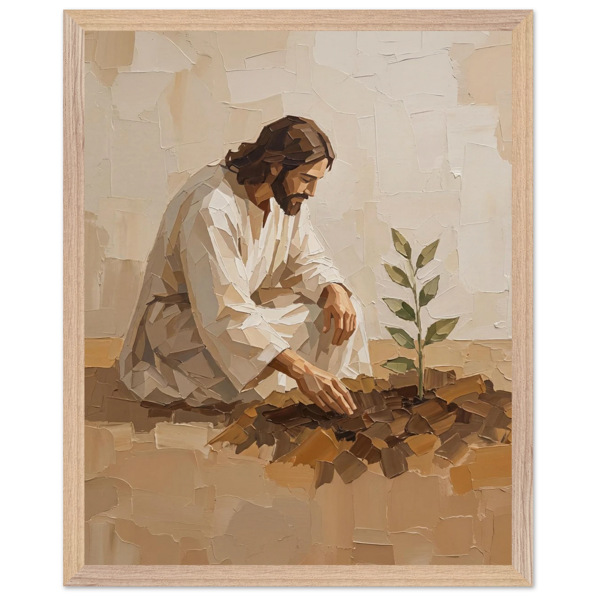 First Seeds: jesus, faith and botanical. Framed fine art print by The Light Stays.