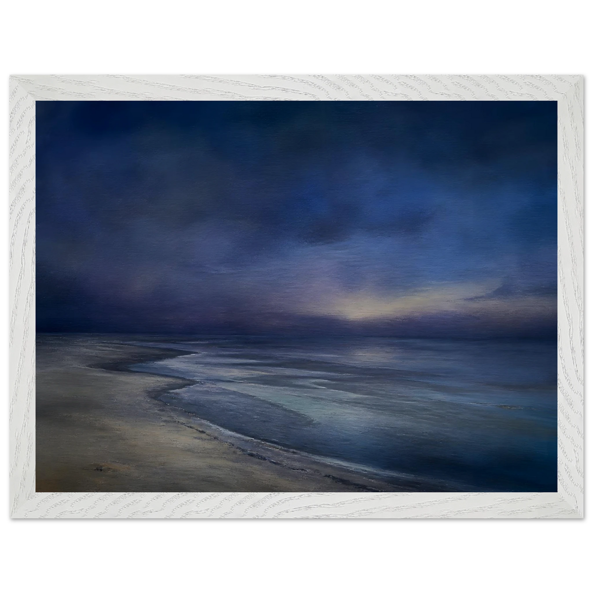Blue Hour Shore, sea and coastal landscape. Archival framed fine art print shown framed.